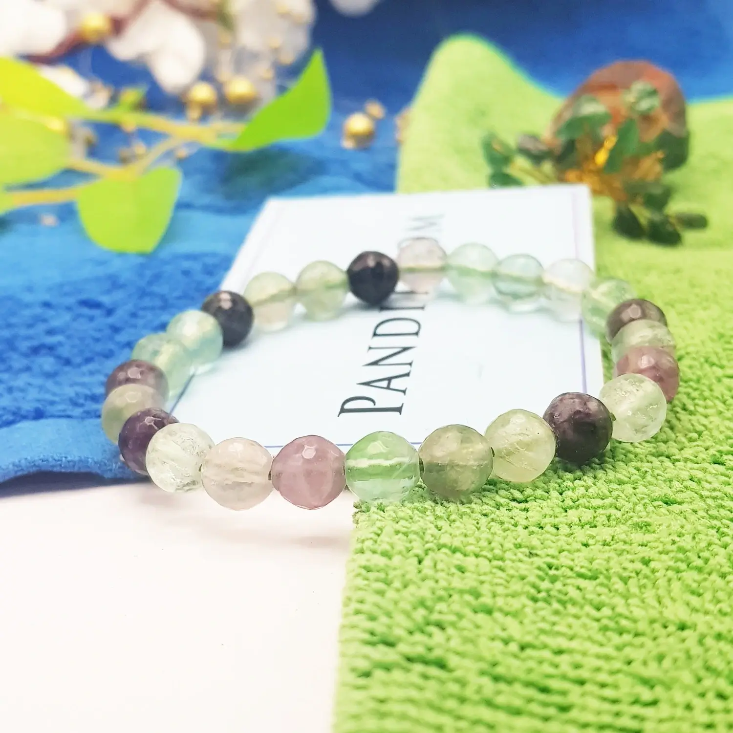 Multi Fluorite Diamond Cut Bracelet - To Bring Harmony