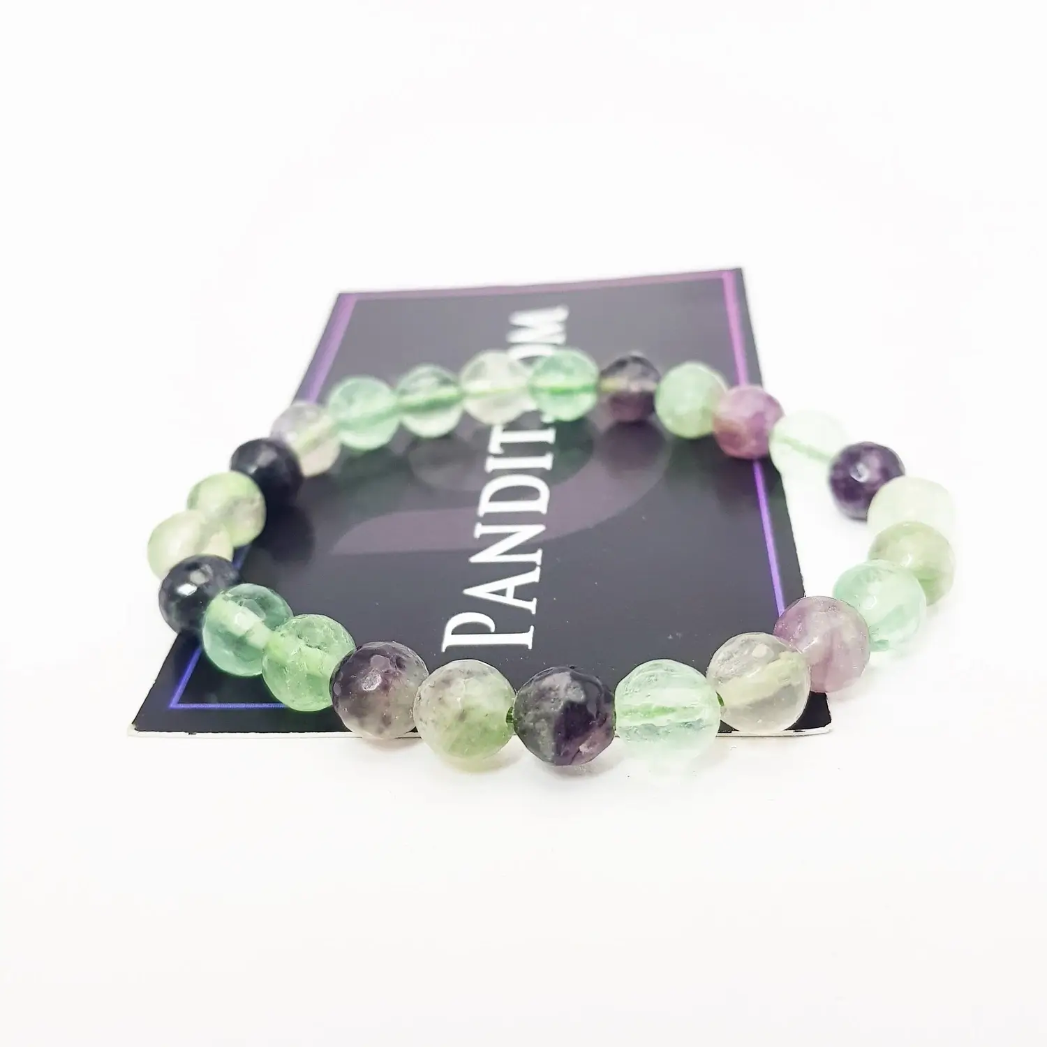 Multi Fluorite Diamond Cut Bracelet - To Bring Harmony - Image 3