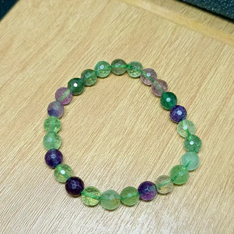 Multi Fluorite Diamond Cut Bracelet - To Bring Harmony - Image 4