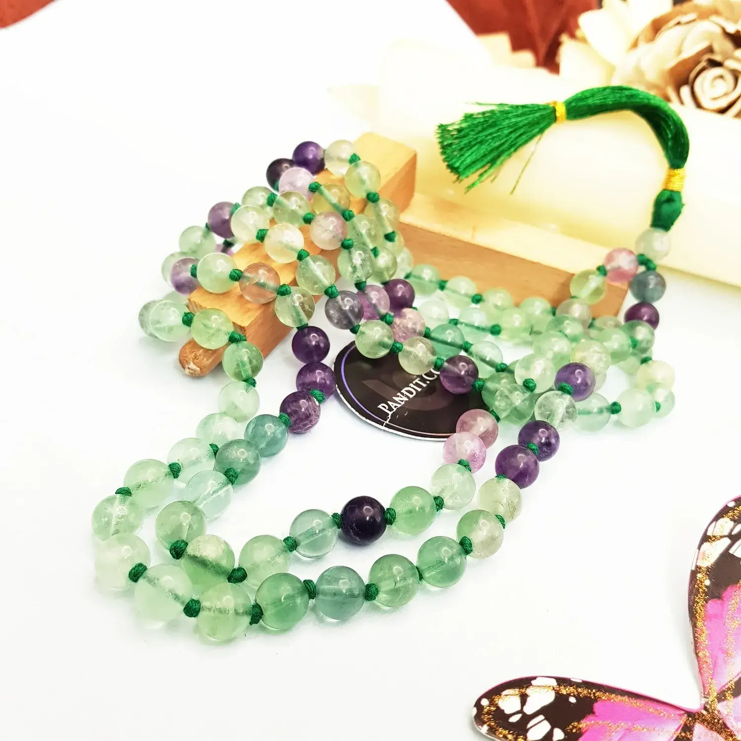 Multi Fluorite Mala - To Enhance Luck & Spiritual Enlightenment