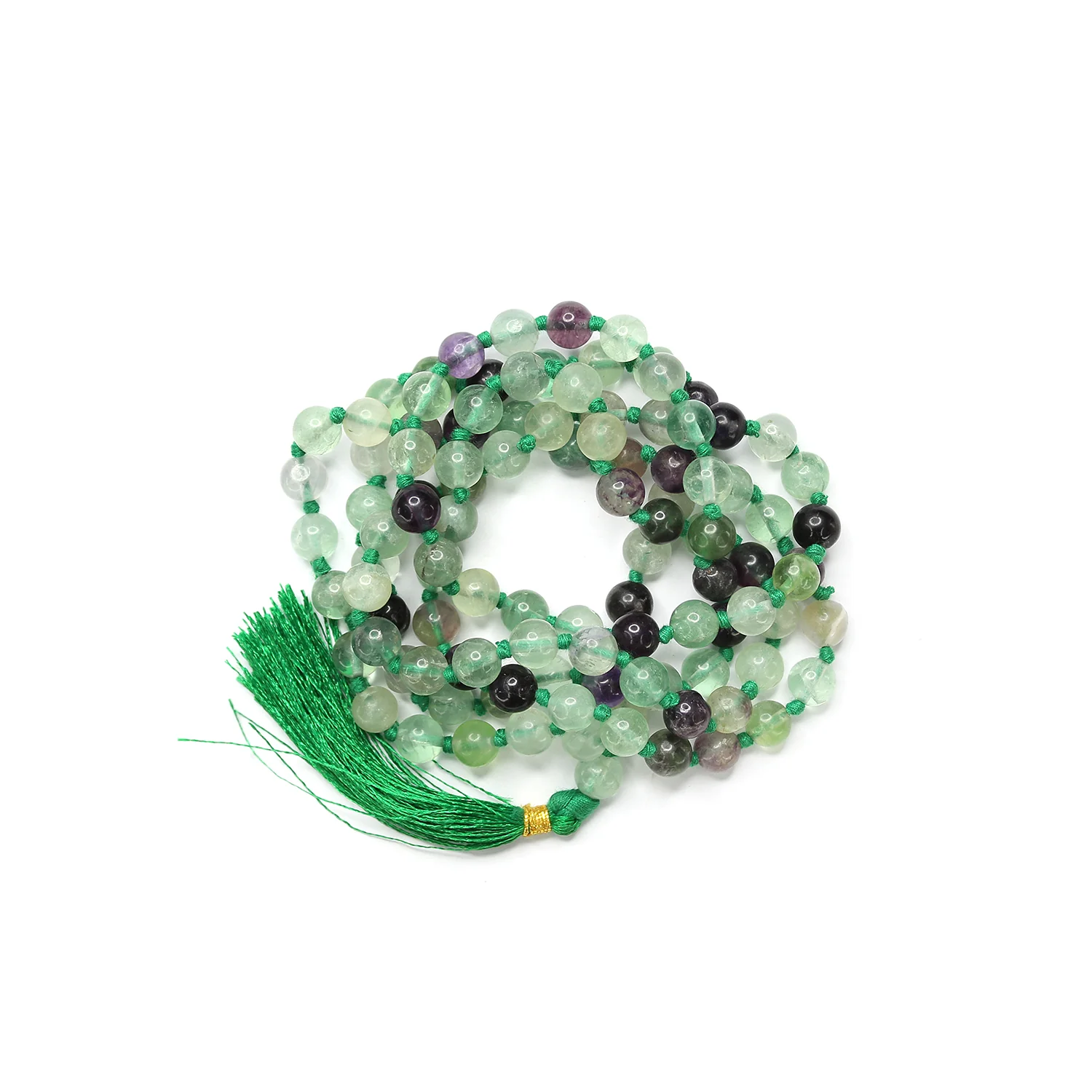 Multi Fluorite Mala - To Enhance Luck & Spiritual Enlightenment - Image 5