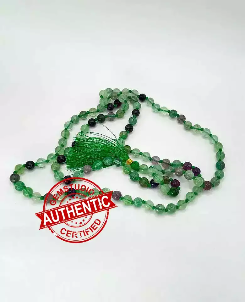 Multi Fluorite Mala - To Enhance Luck & Spiritual Enlightenment - Image 6