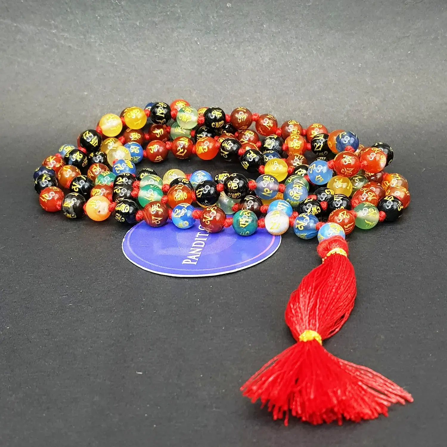 Multi Onyx Om Mani Padme Hum Mala - To Bless with Opulence - Image 3