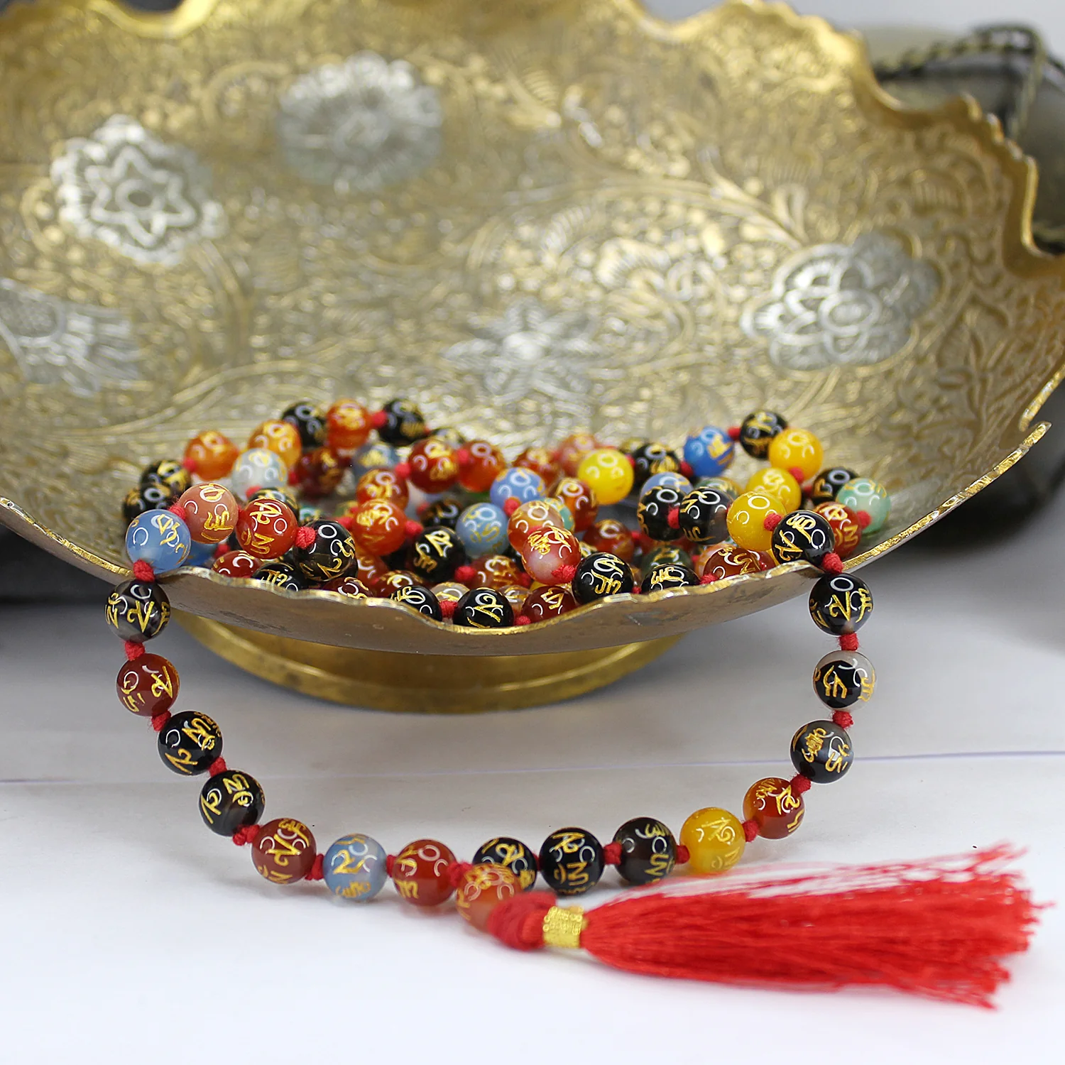 Multi Onyx Om Mani Padme Hum Mala - To Bless with Opulence - Image 4