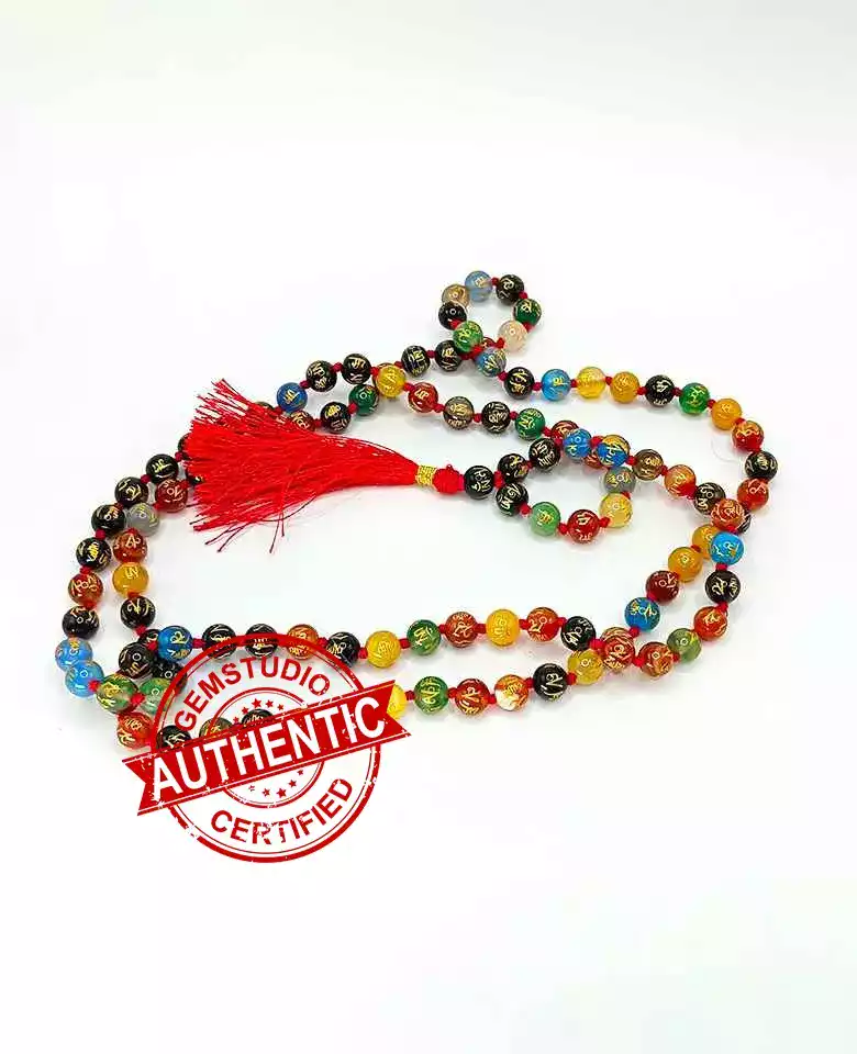 Multi Onyx Om Mani Padme Hum Mala - To Bless with Opulence - Image 6