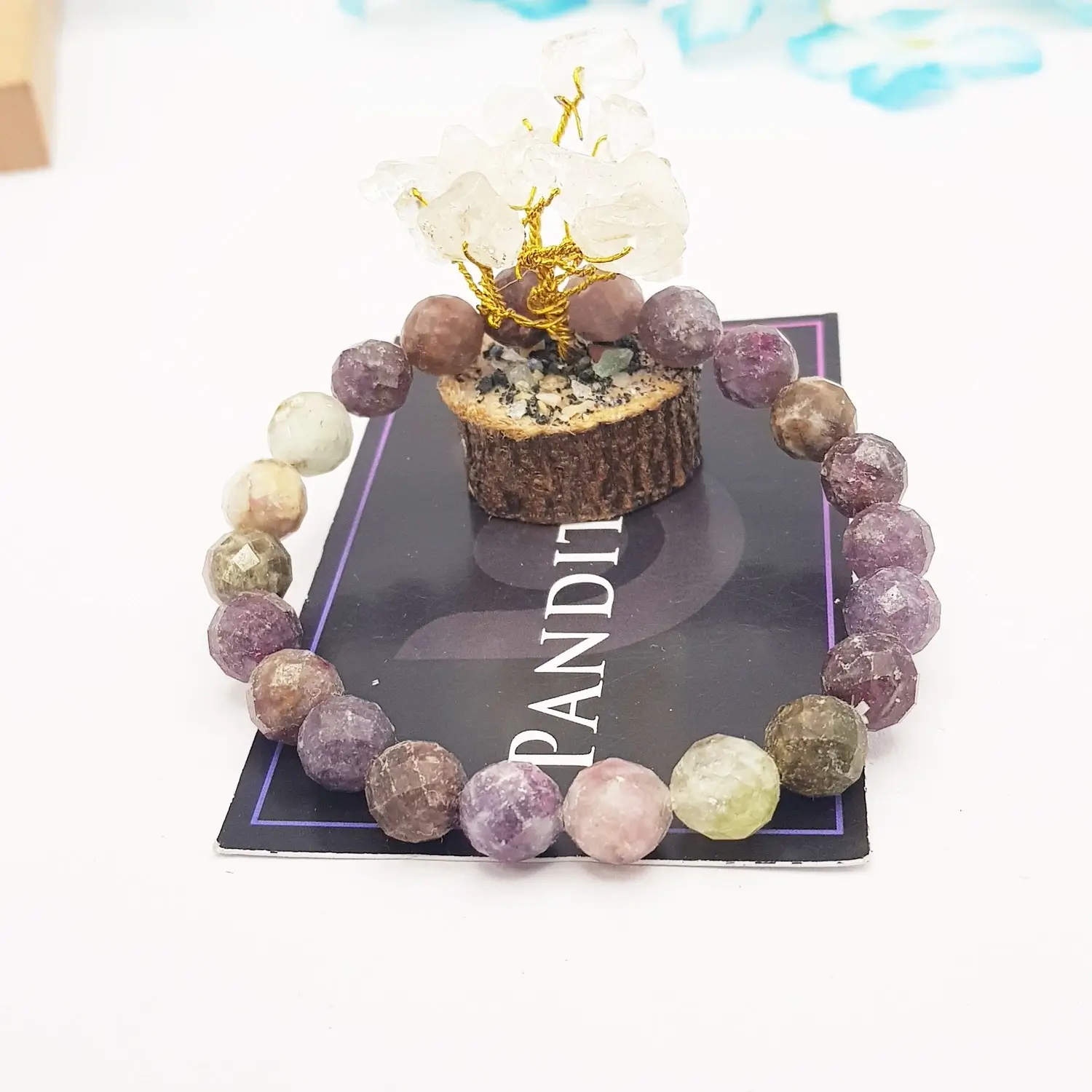 Multi Tourmaline Diamond Cut Bracelet - To Boost Confidence - Image 2