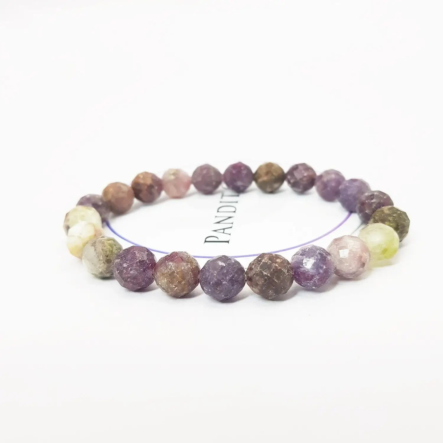 Multi Tourmaline Diamond Cut Bracelet - To Boost Confidence - Image 3
