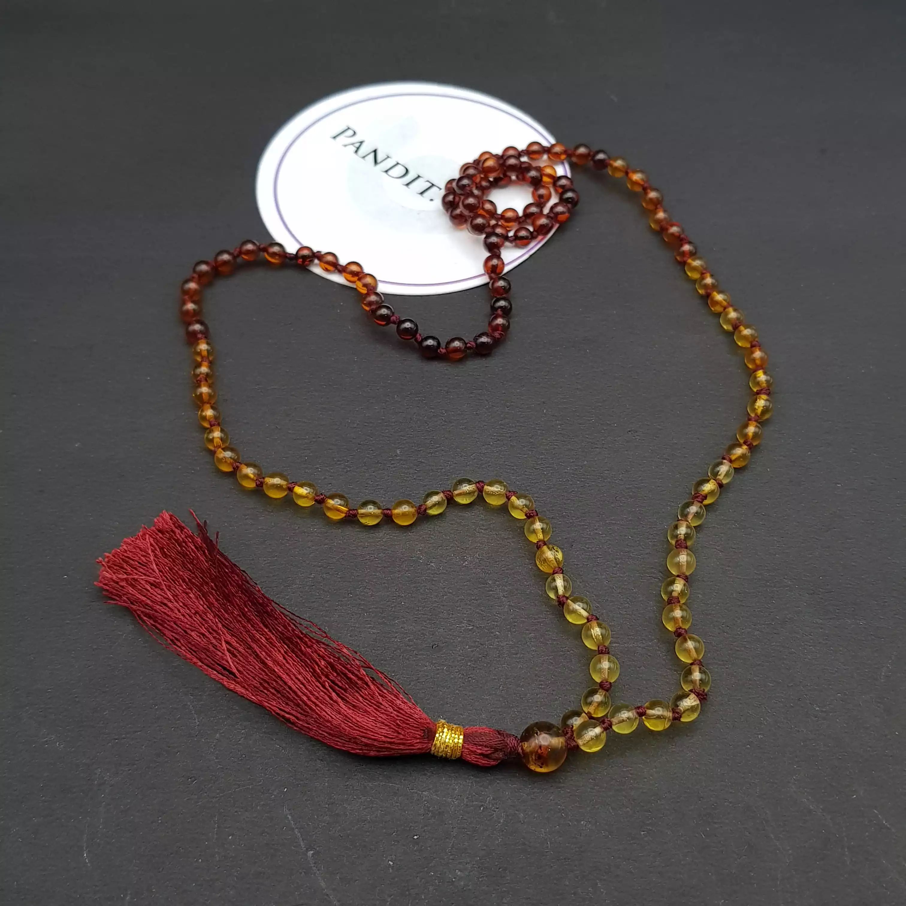 Natural Amber Mala - Image 2