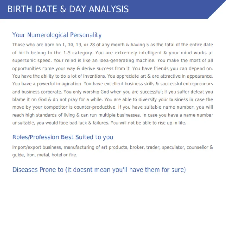 Numerology Name Suggestion Report - Platinum Plan - Image 4