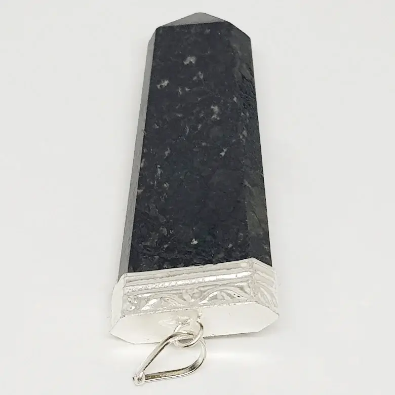 Nuummite 7 Chakra Pencil Pendant - Image 7
