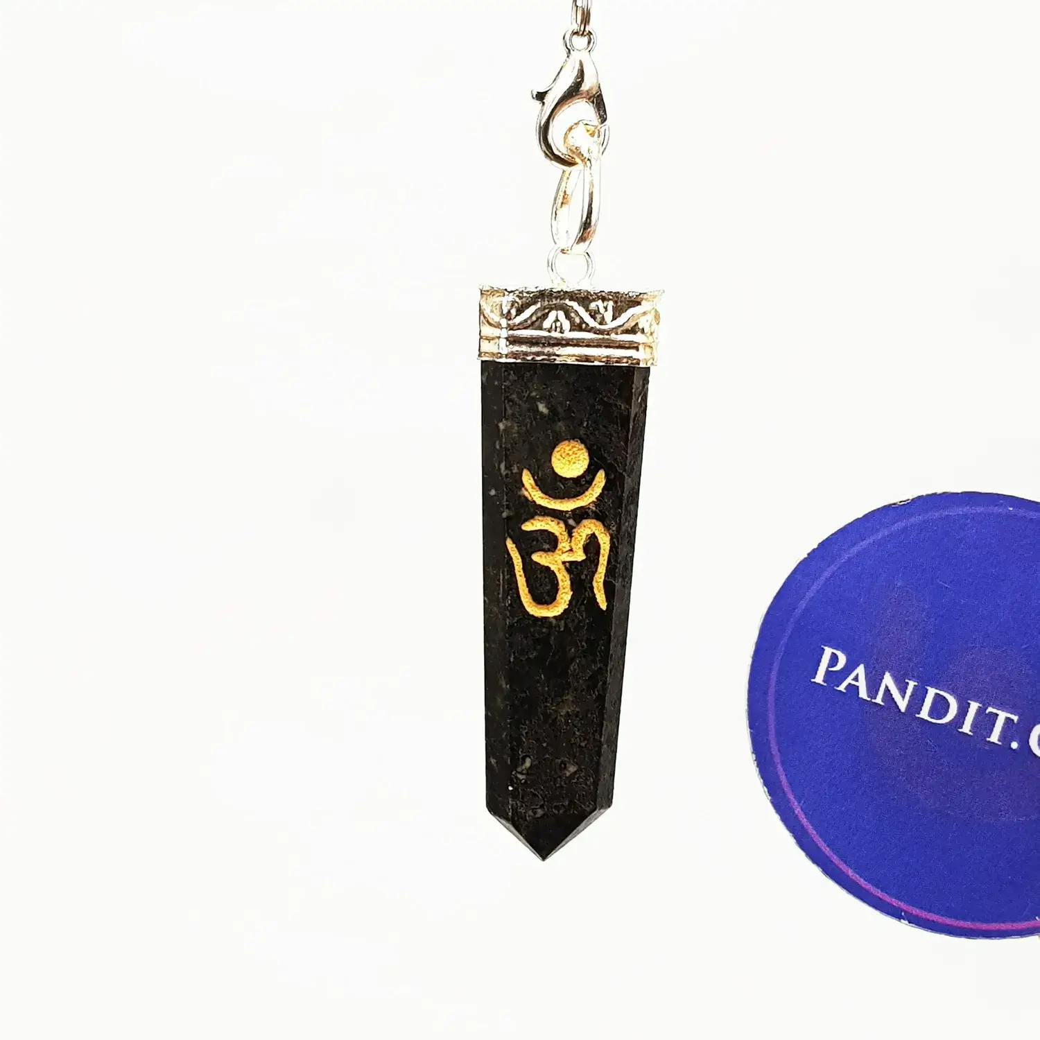 Nuummite Om Pencil Pendant - Image 3
