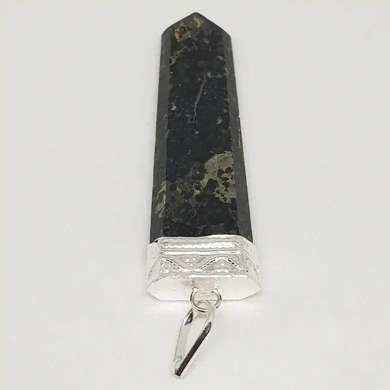 Nuummite Om Pencil Pendant - Image 7