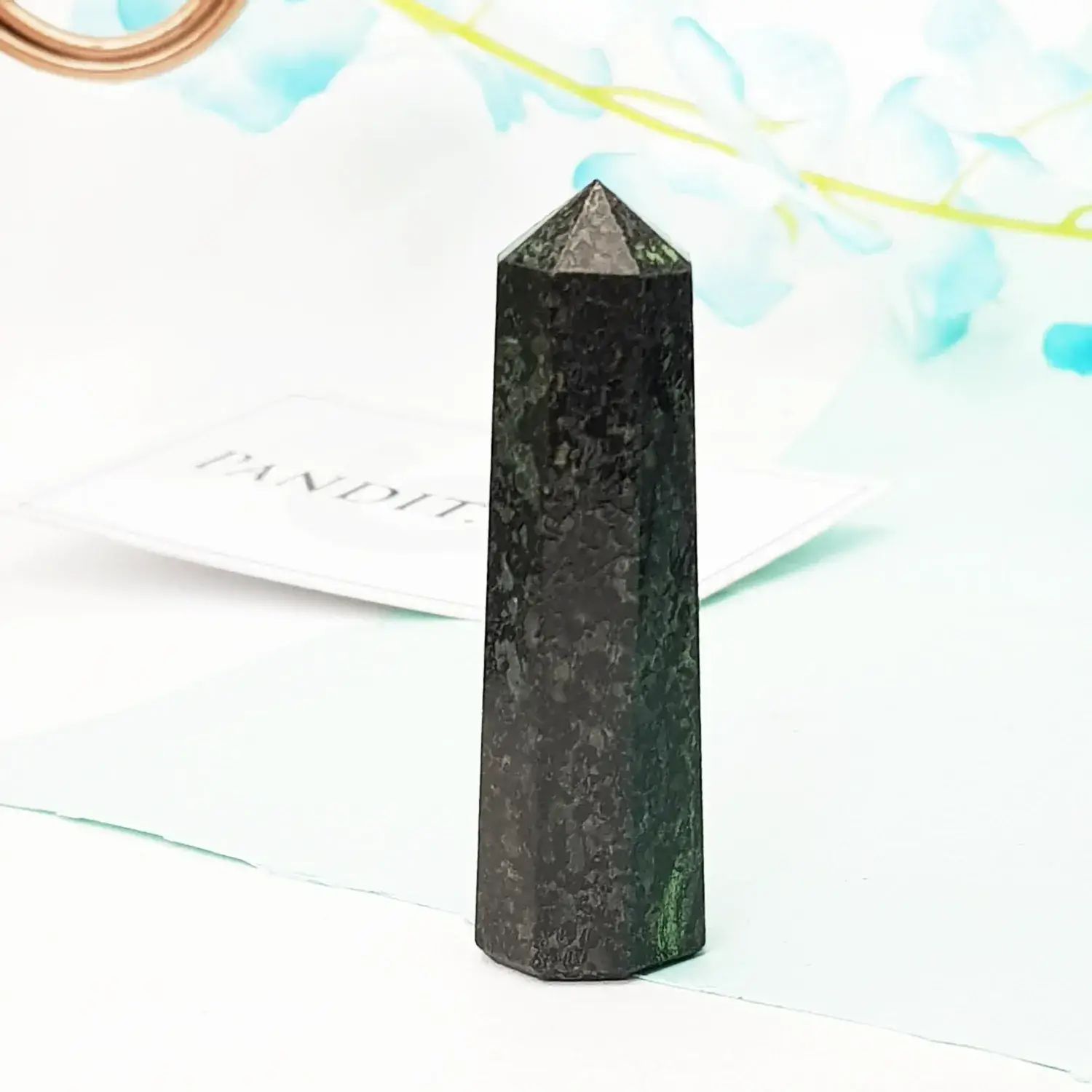 Nuummite Pencil Tower Point - Image 3