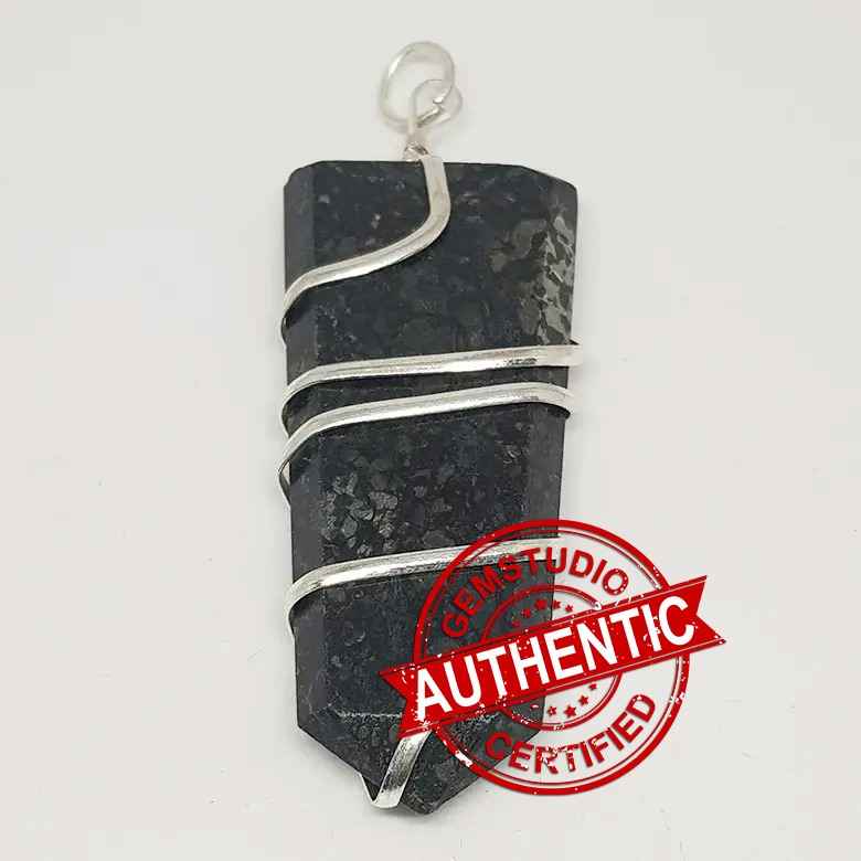 Nuummite Spiral Pencil Pendant - Image 4