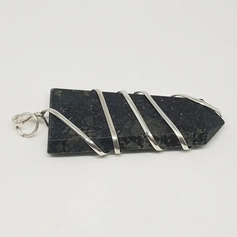 Nuummite Spiral Pencil Pendant - Image 5