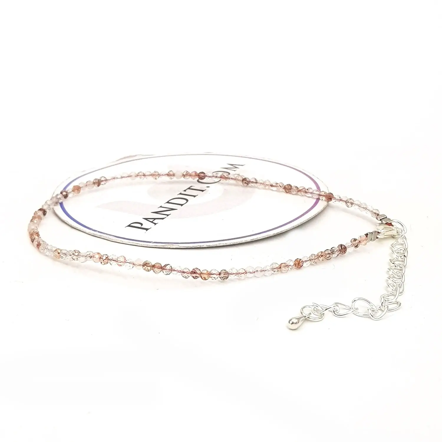 Orange Rutilated Quartz Anklet - Image 2