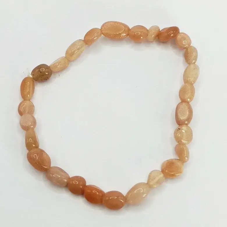 Peach Moonstone Tumble Bracelet - To Calm Anxiety & Worries - Image 4