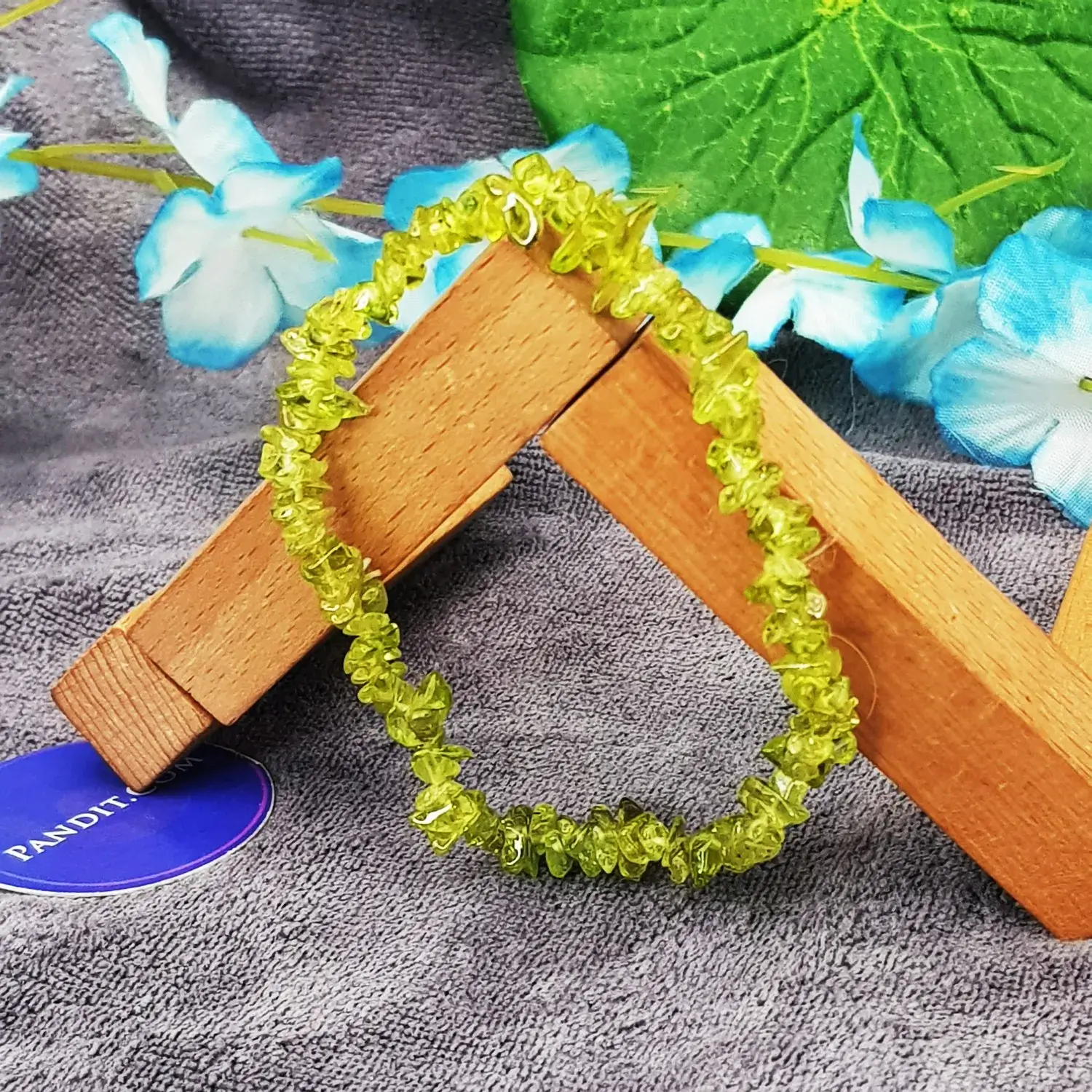 Peridot Chip Bracelet - For Abundance and Emotional Healing - Image 2