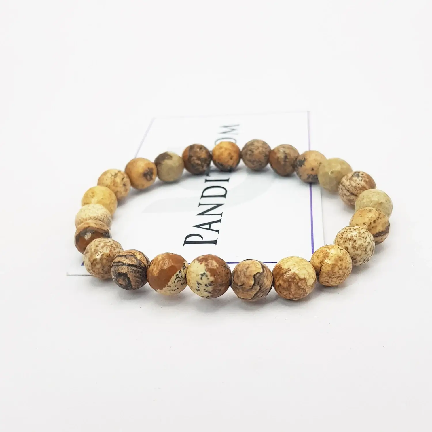 Picture Jasper Diamond Cut Bracelet - To Leave Bad Habits - Image 3