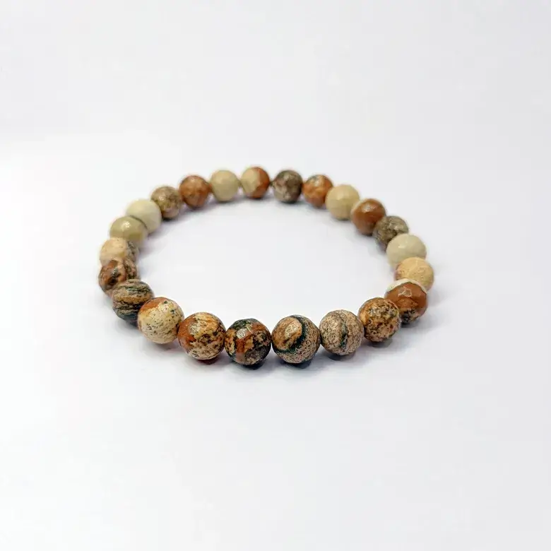 Picture Jasper Diamond Cut Bracelet - To Leave Bad Habits - Image 6