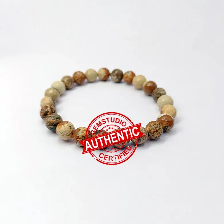 Picture Jasper Diamond Cut Bracelet - To Leave Bad Habits - Image 7