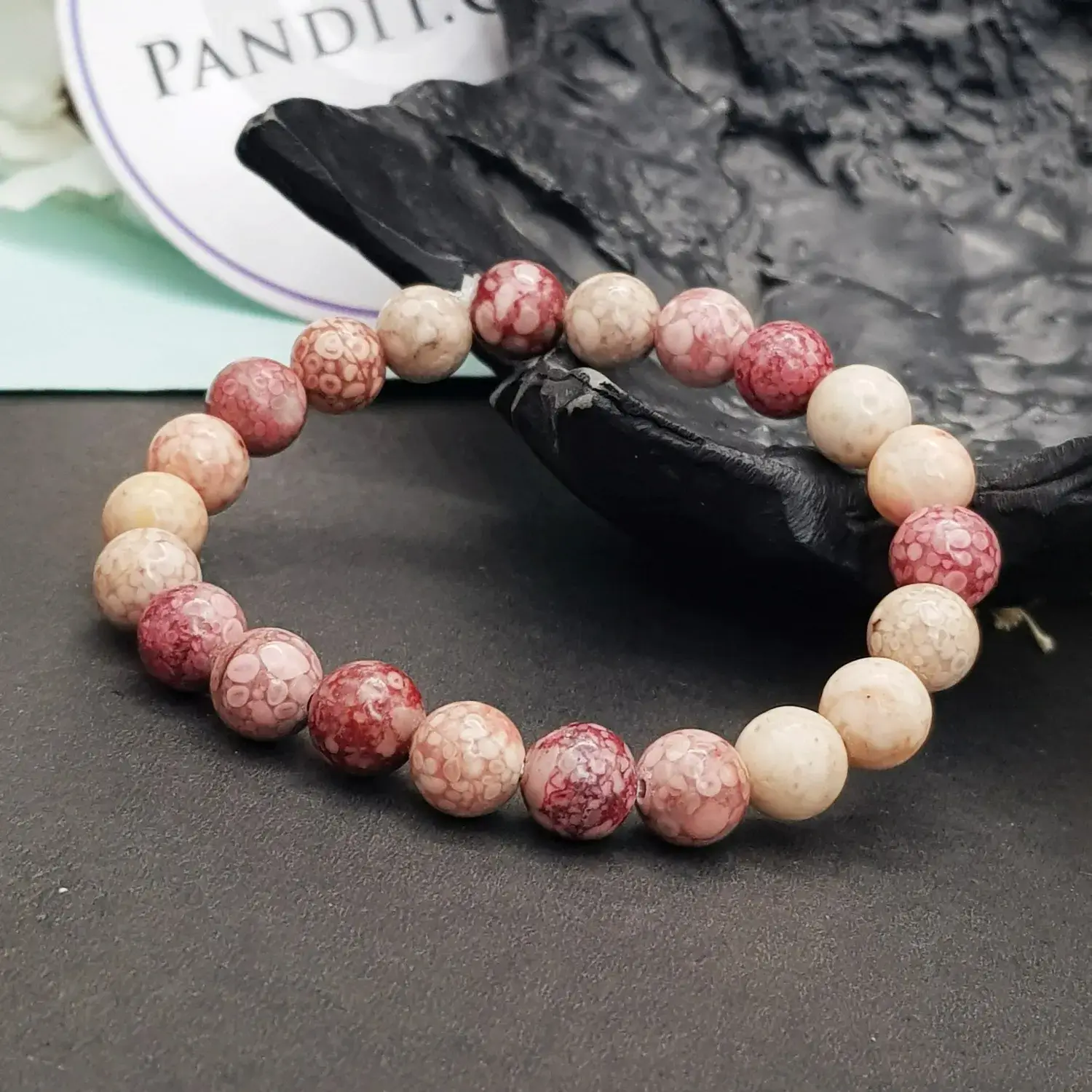 Pink Llanite Bracelet - To Control Anger and Give Peace - Image 2