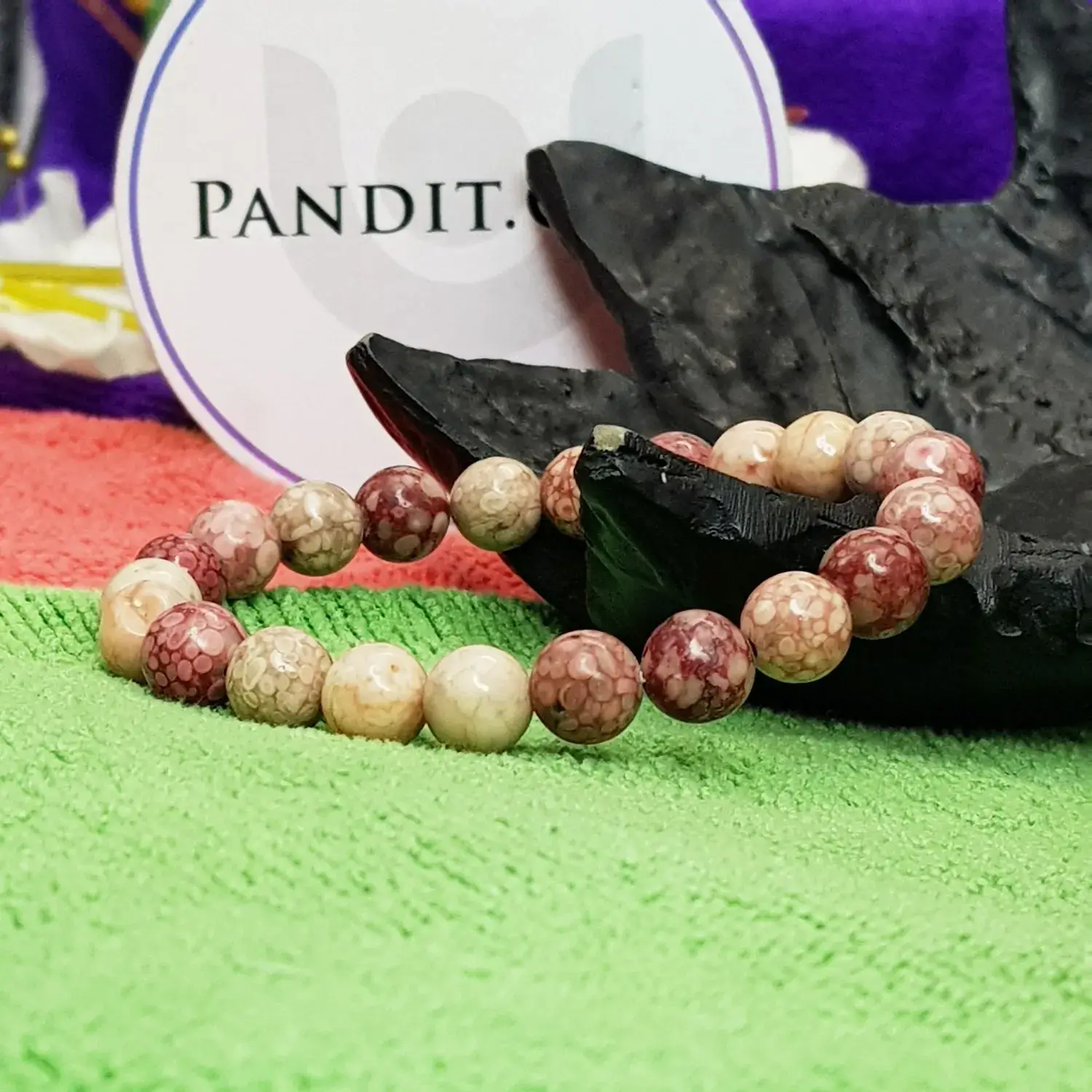 Pink Llanite Bracelet - To Control Anger and Give Peace - Image 3