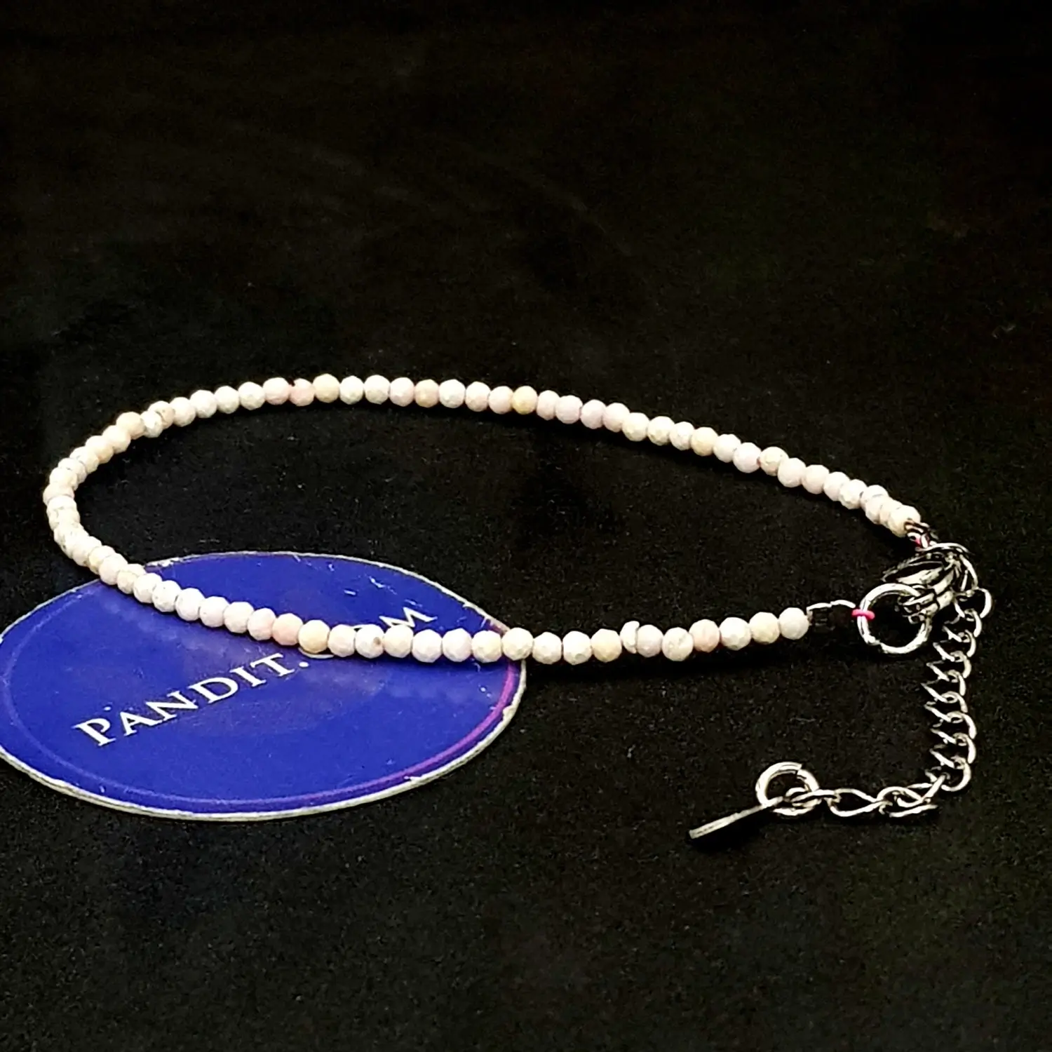 Pink Opal Adjustable Diamond Cut Bracelet - Image 3