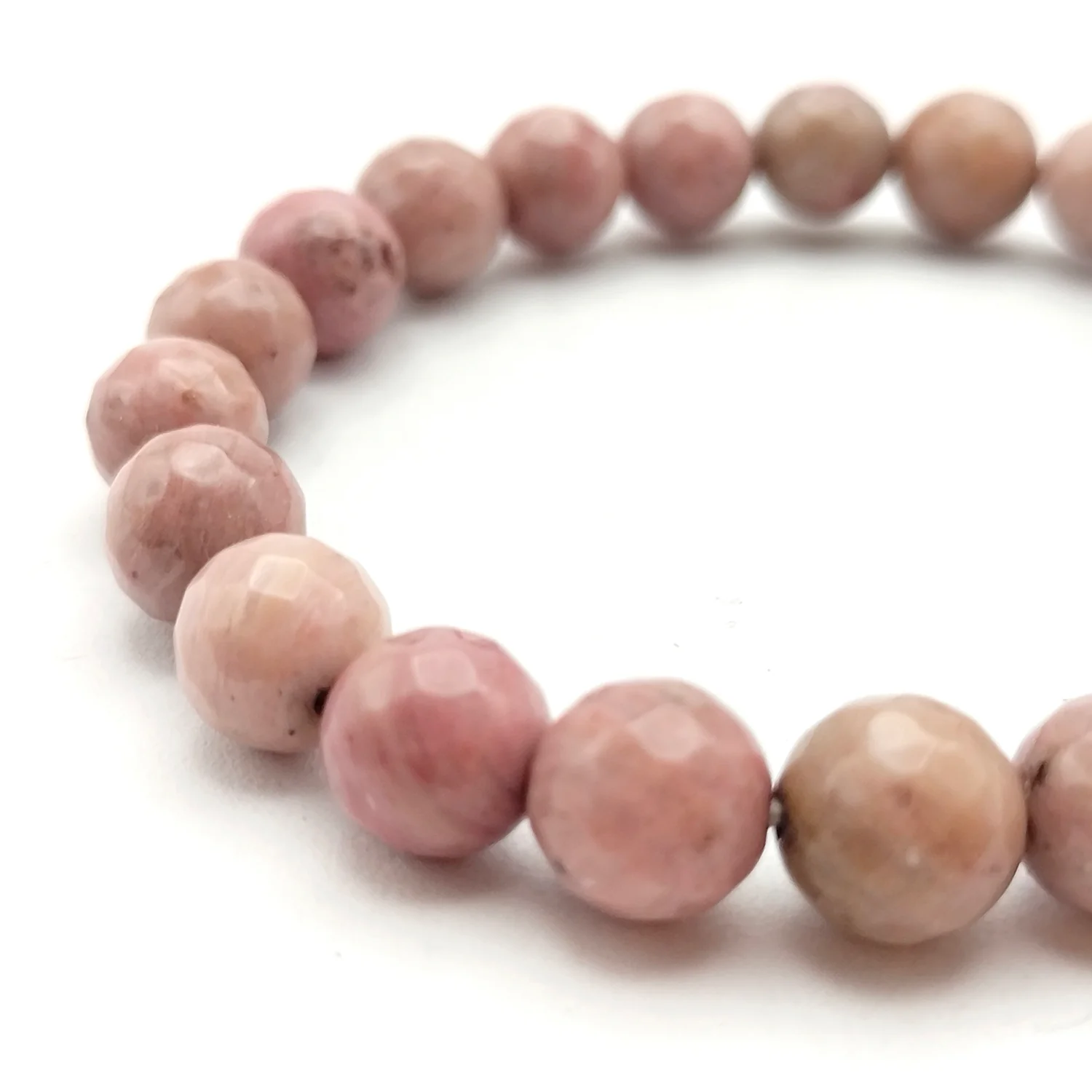 Pink Rhodonite Diamond Cut Bracelet - To Improve Personality - Image 5