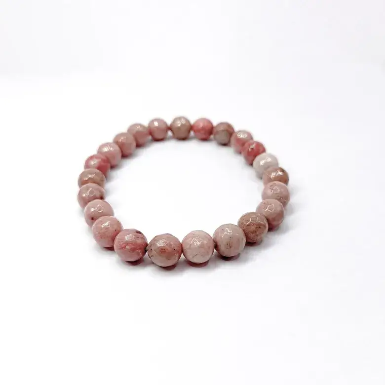 Pink Rhodonite Diamond Cut Bracelet - To Improve Personality - Image 6
