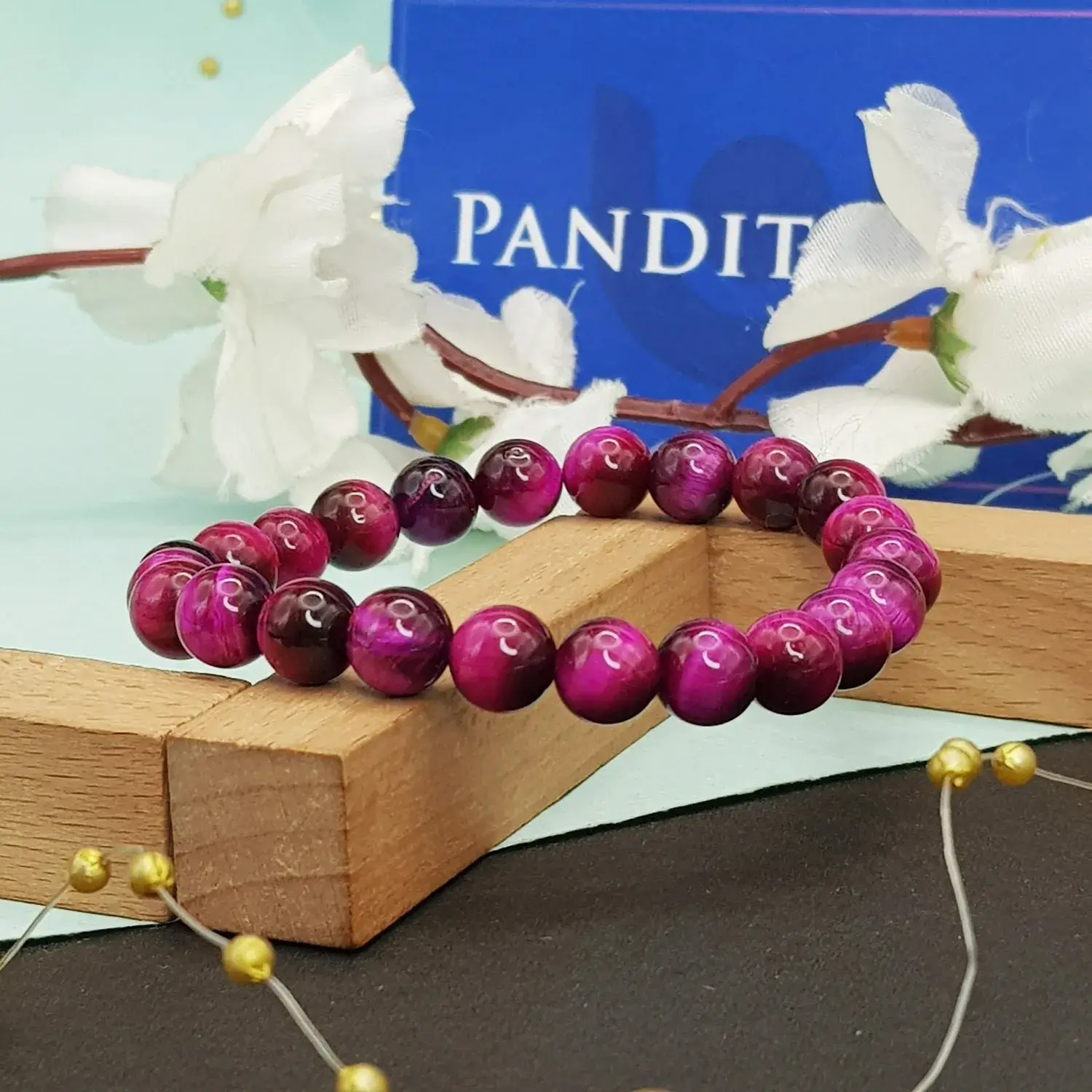 Pink Star Tiger Bracelet - To Boost Confidence & Courage