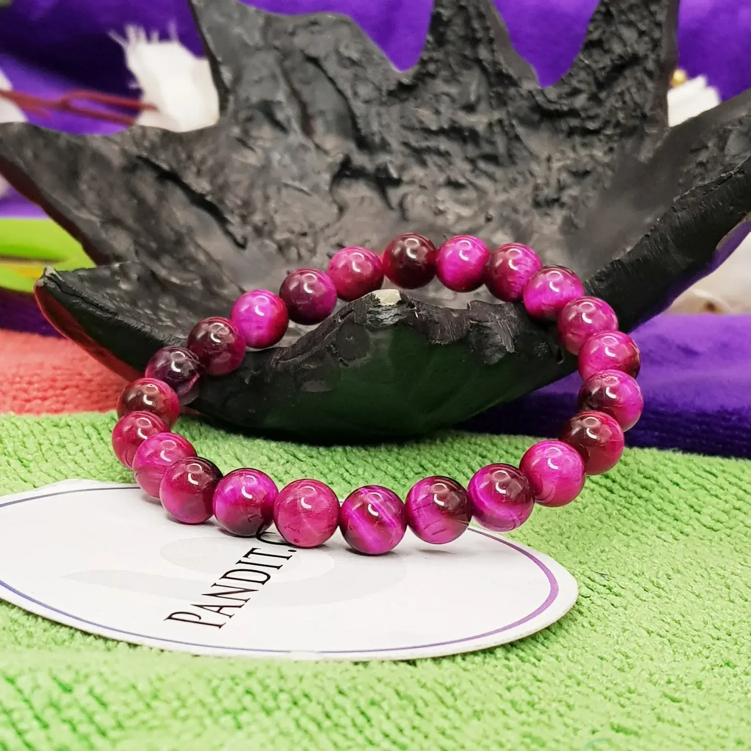 Pink Star Tiger Bracelet - To Boost Confidence & Courage - Image 2