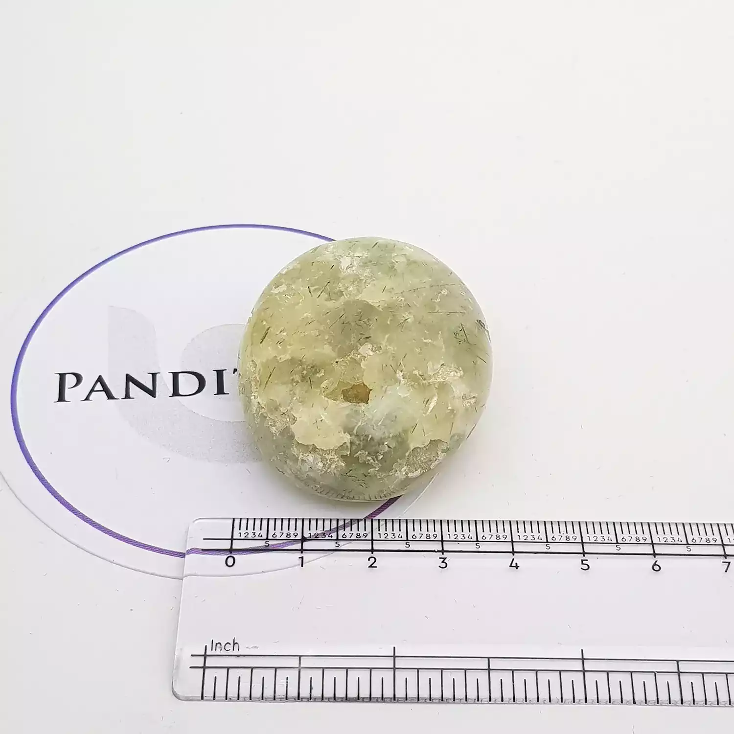 Prehnite Healing Crystal Palm Stone - Image 5