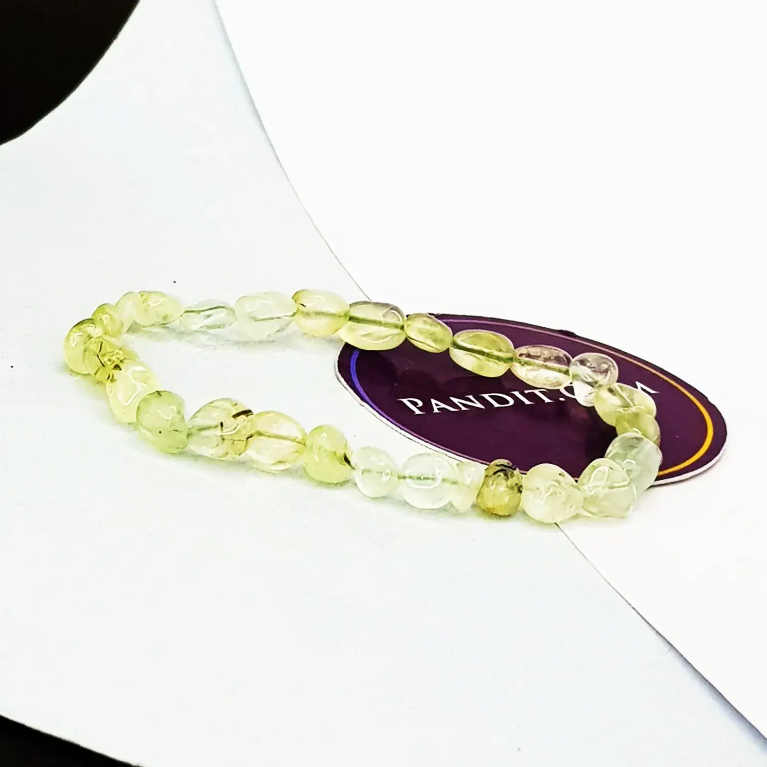 Prehnite Tumble Bracelet - To Relieve Anxiety and Pain - Image 3