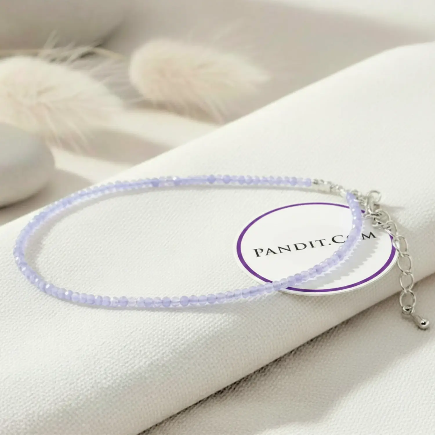 Purple Chalcedony Anklet