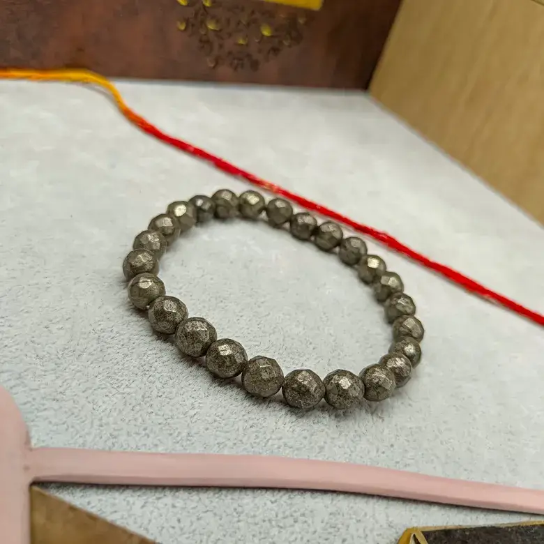 Pyrite Diamond Cut Bracelet - To Attract Success & Victory - Image 3