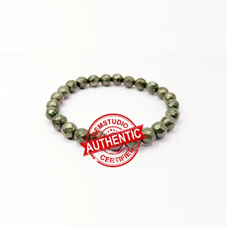Pyrite Diamond Cut Bracelet - To Attract Success & Victory - Image 6