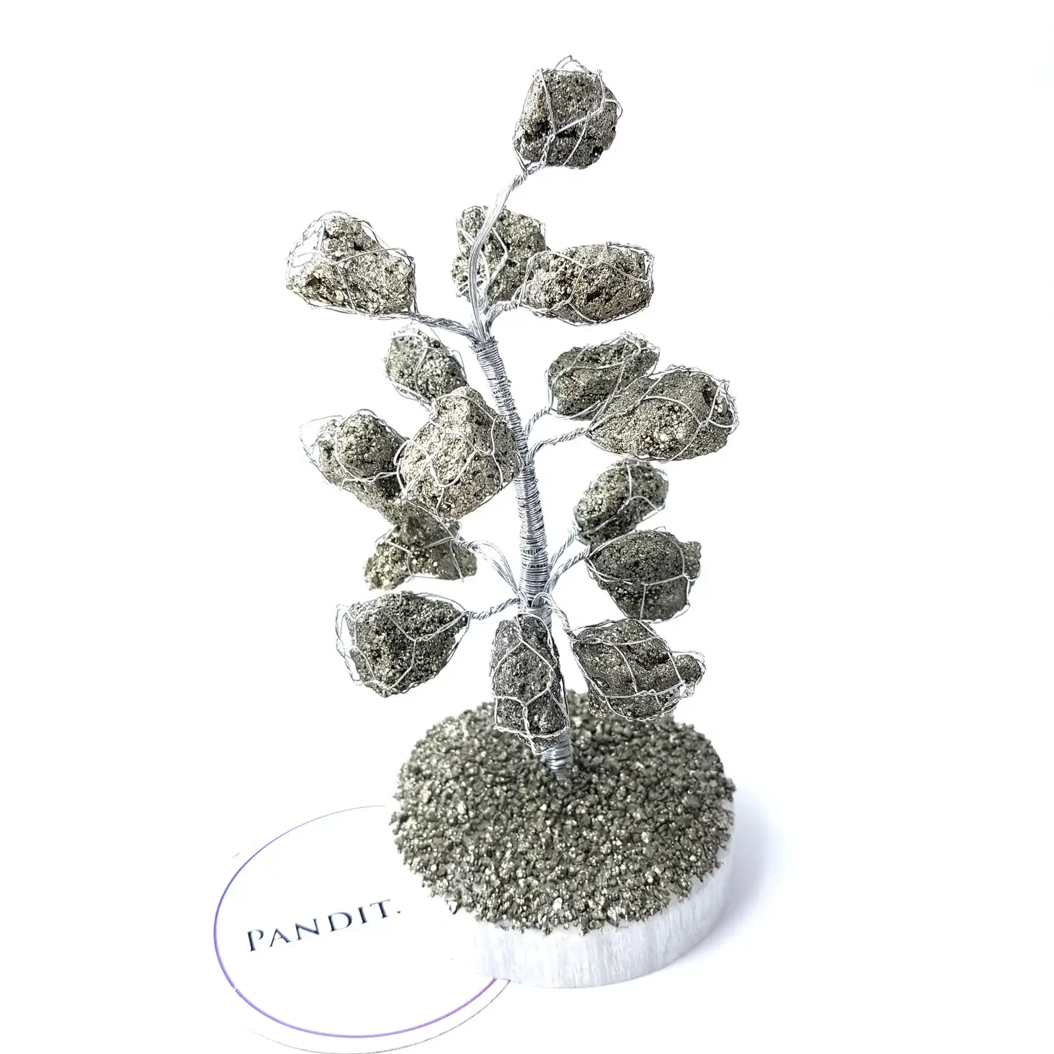 Pyrite Gemstone Tree with Selenite Charging Plate - Image 3