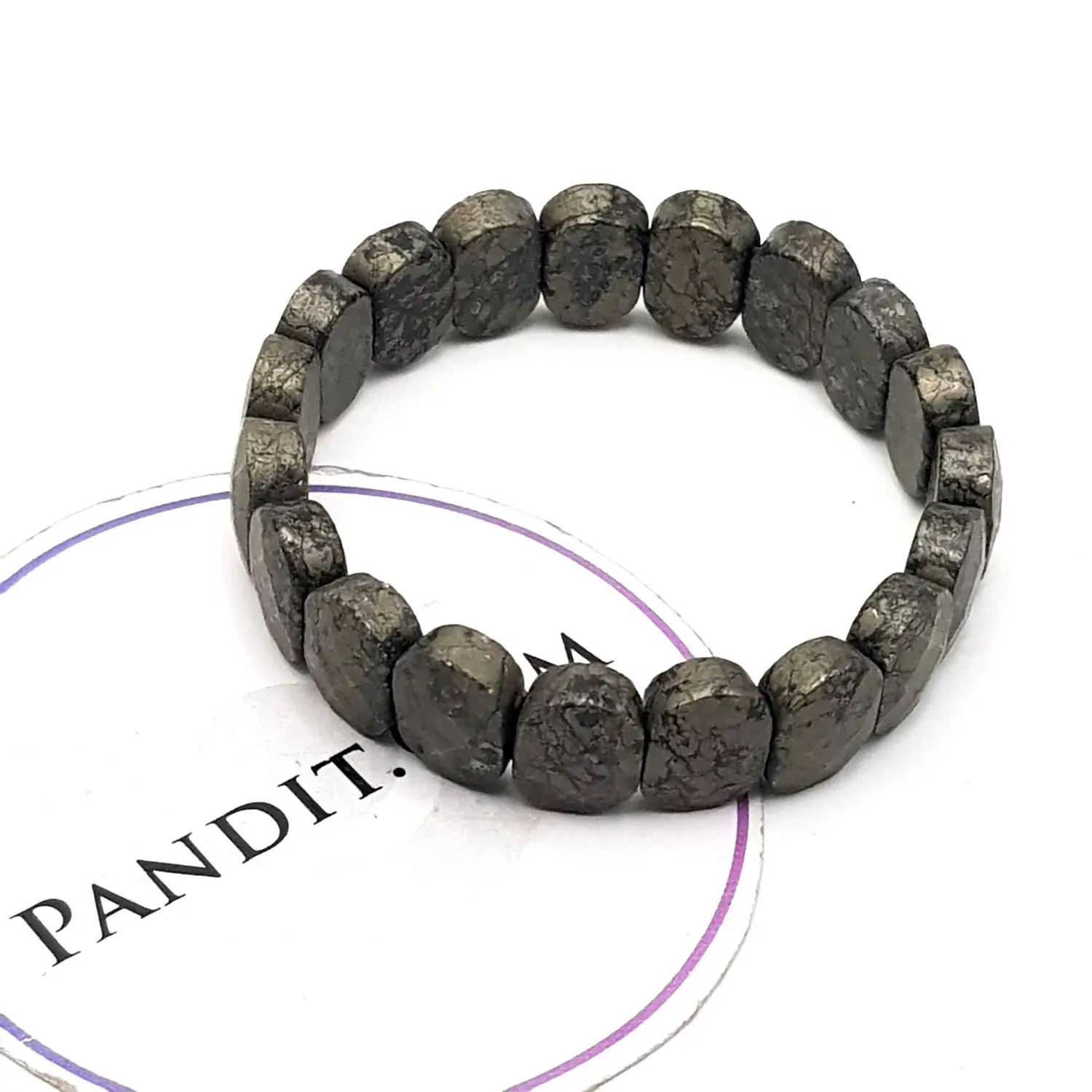 Pyrite Oval Faceted Bracelet - Image 4