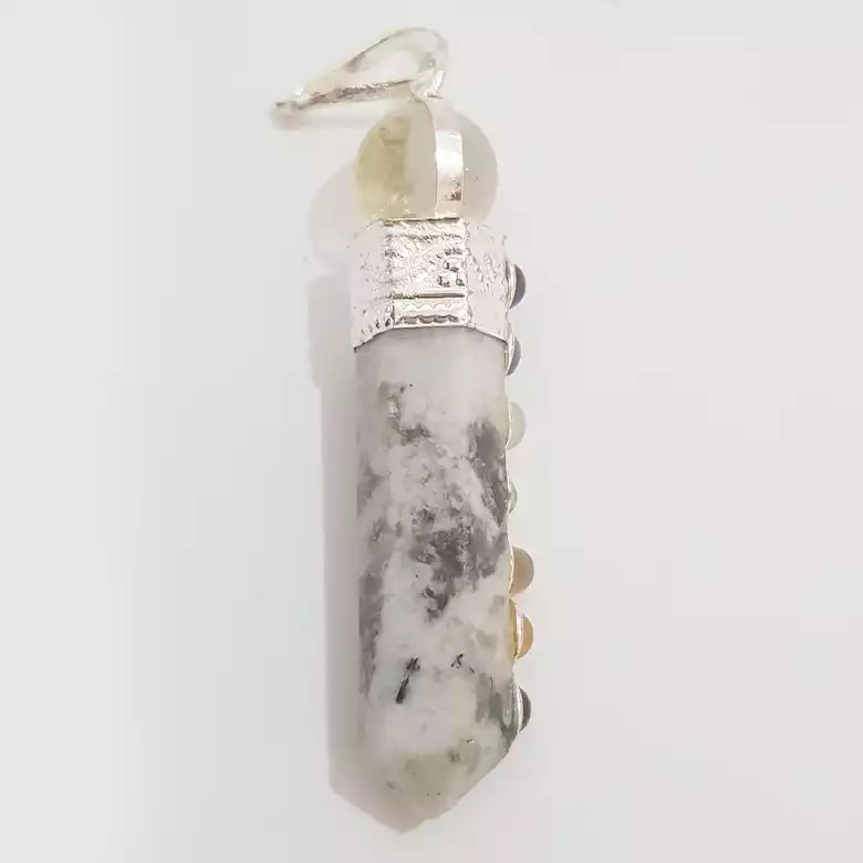 Rainbow Moonstone 7 Chakra Pendant - Image 5