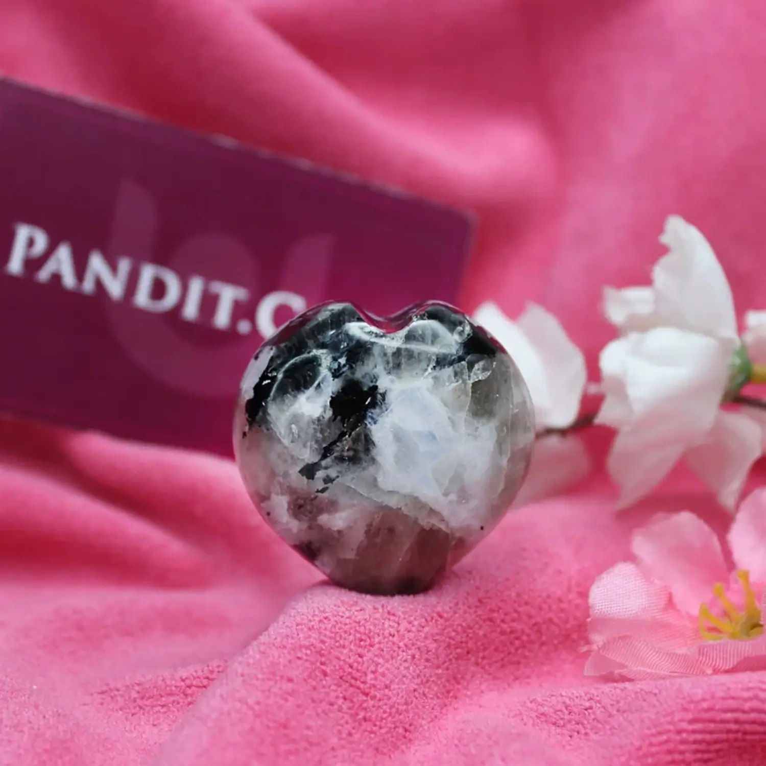 Rainbow Moonstone Healing Crystal Heart Stone - To Get Success