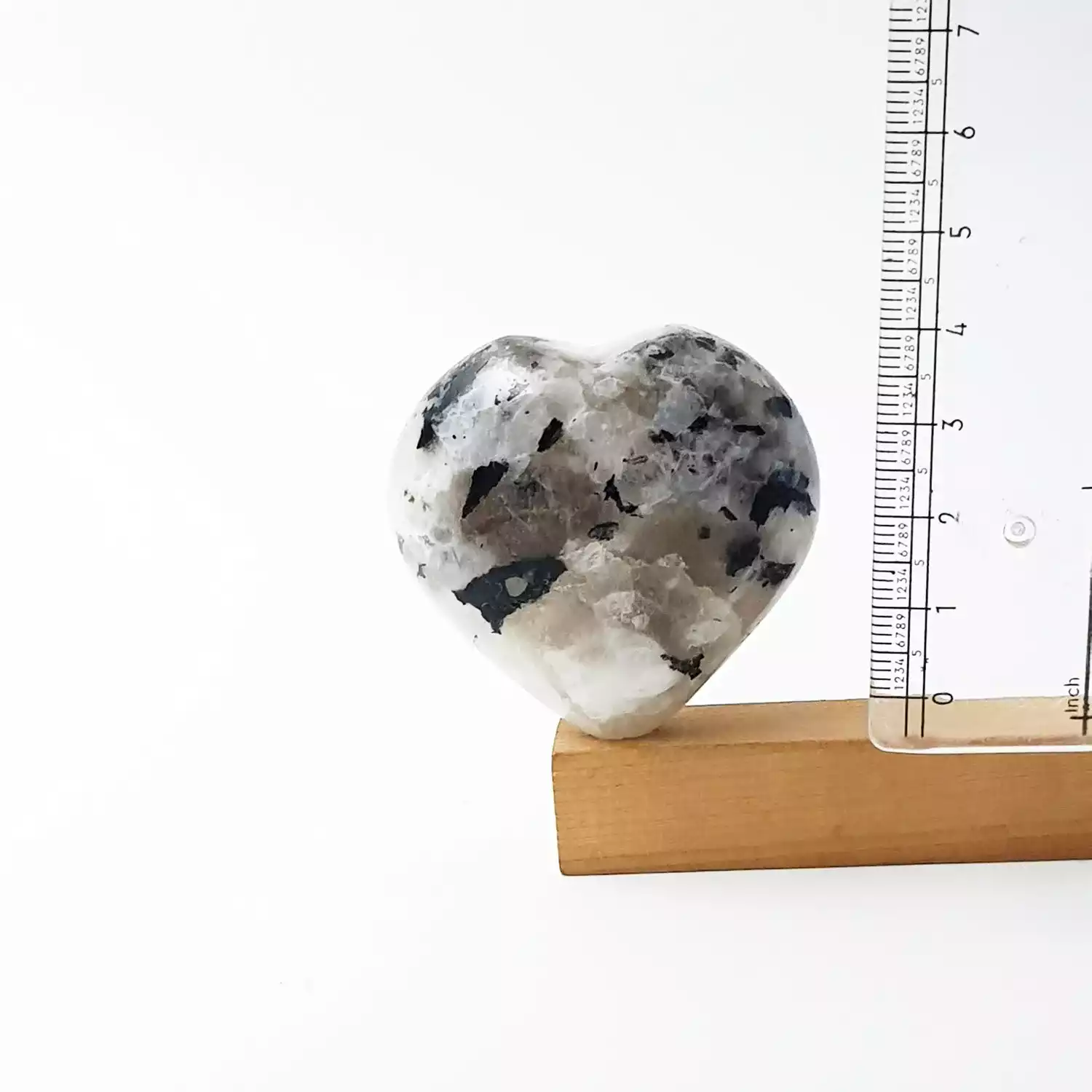 Rainbow Moonstone Healing Crystal Heart Stone - To Get Success - Image 3