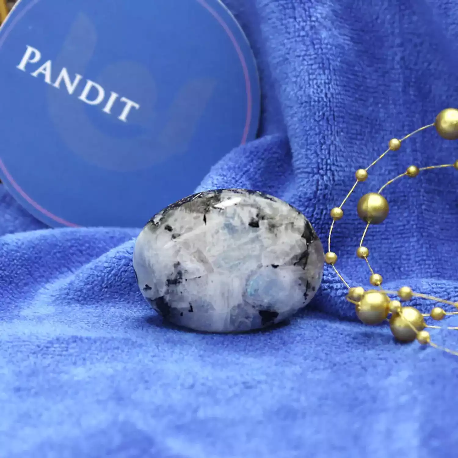 Rainbow Moonstone Healing Crystal Palm Stone - Image 2