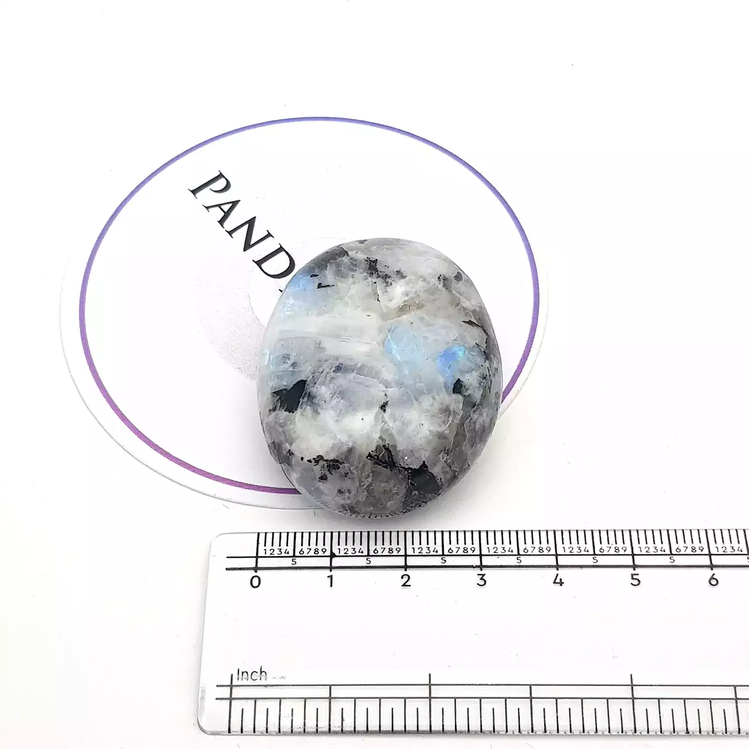 Rainbow Moonstone Healing Crystal Palm Stone - Image 6