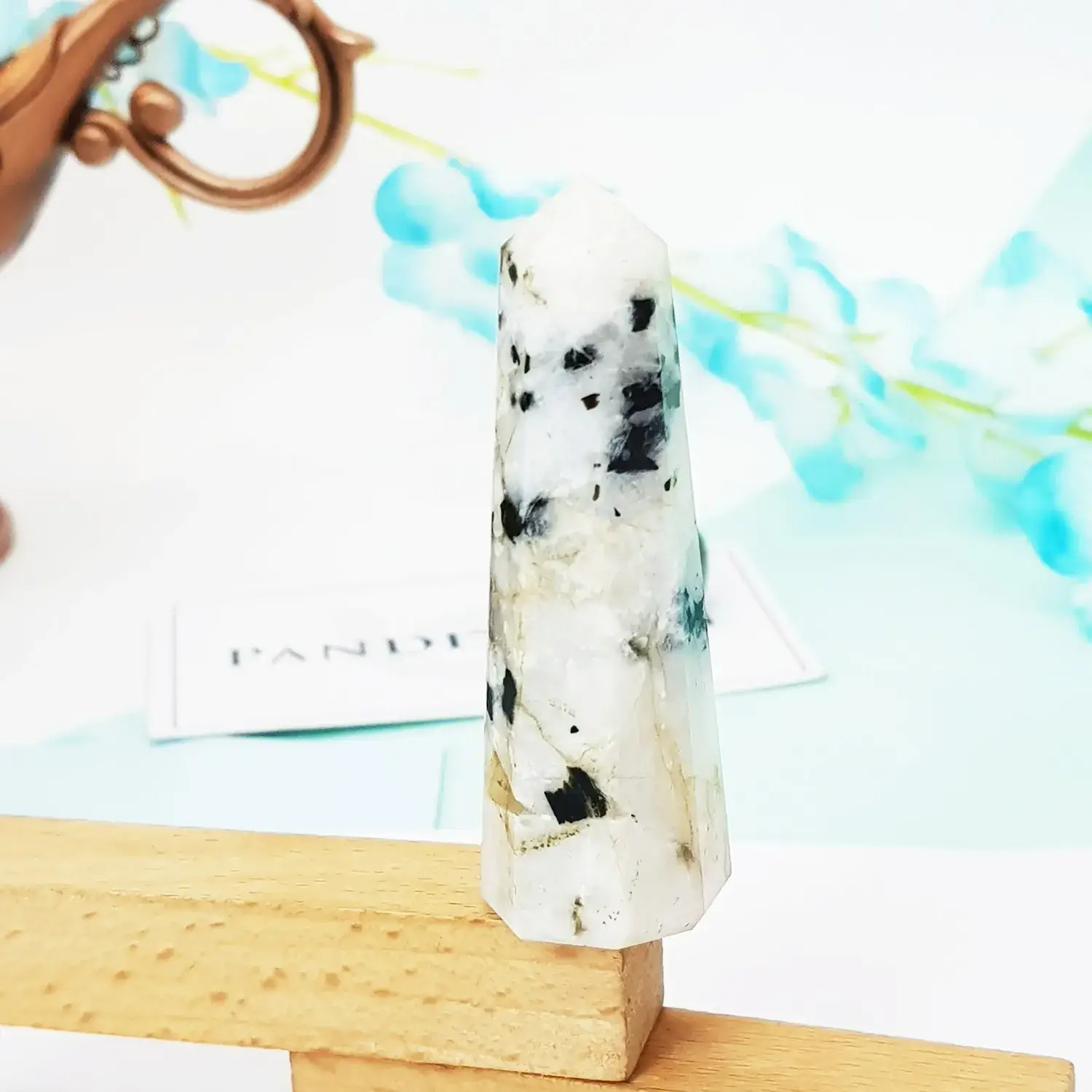 Rainbow Moonstone Pencil Tower Point - Image 3