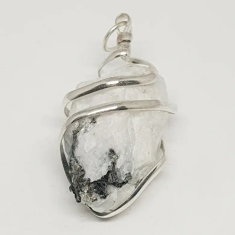 Rainbow Moonstone Spiral Pendant - Image 5