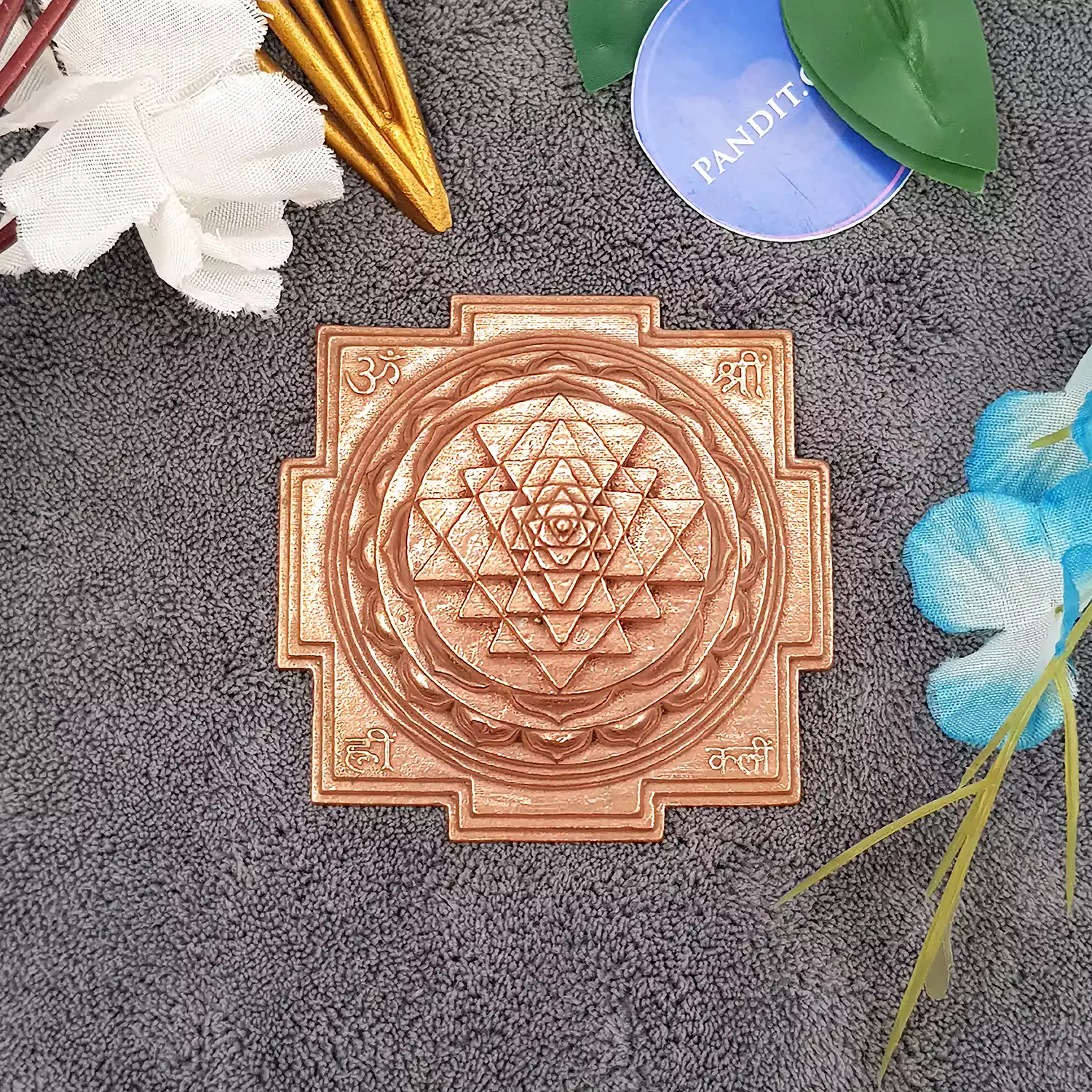 Real Sanskari Copper Shree Yantra - Image 3