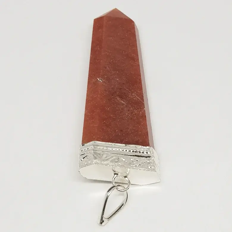 Red Aventurine 7 Chakra Pencil Pendant - Image 7