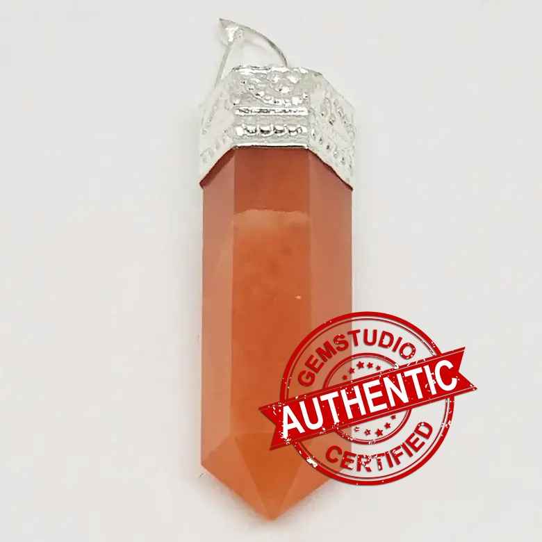 Red Aventurine Cap Pencil Pendant - Image 5