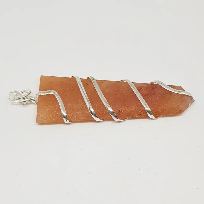 Red Aventurine Spiral Pencil Pendant - Image 5